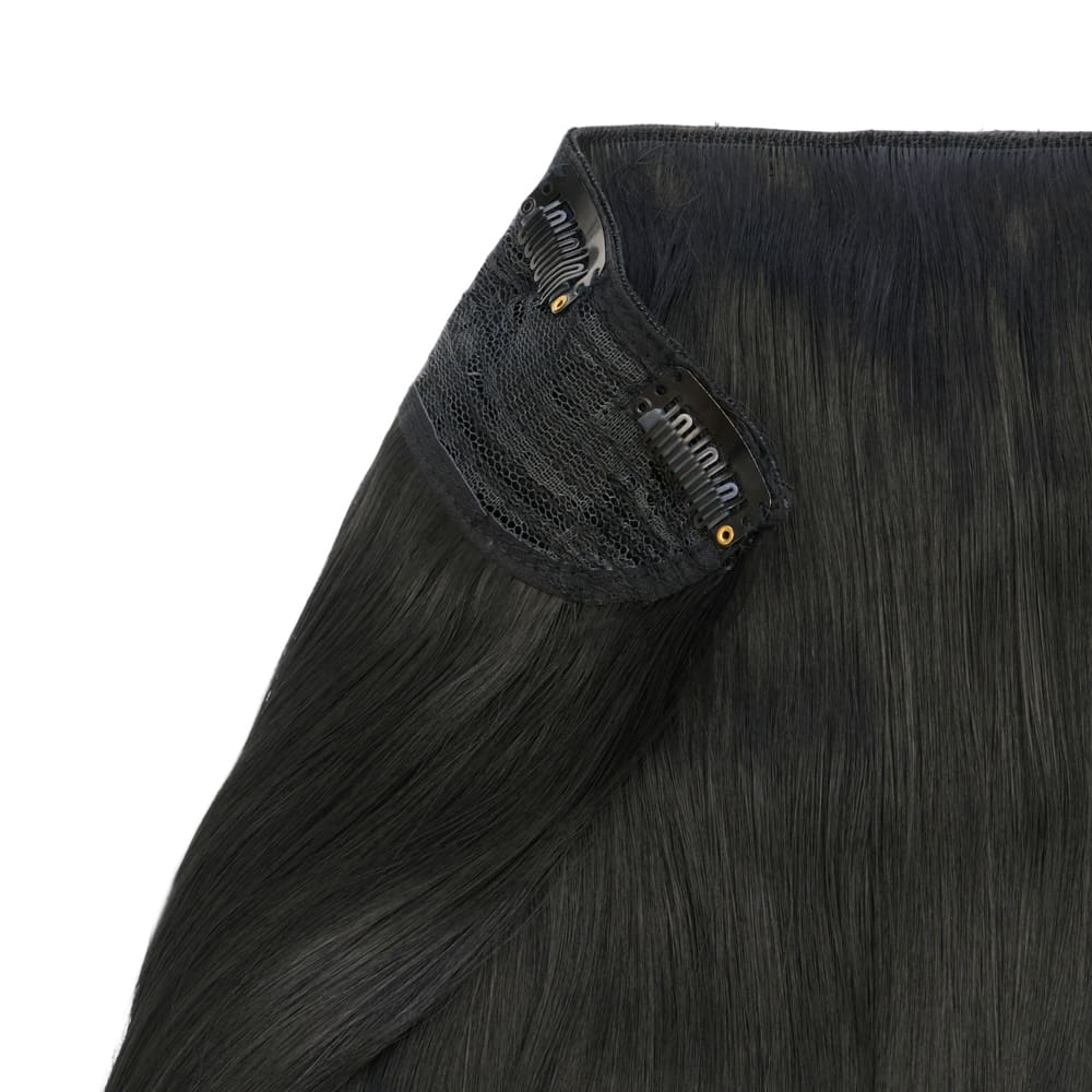20" Flicky Clip In Hair Extension - Black Magic
