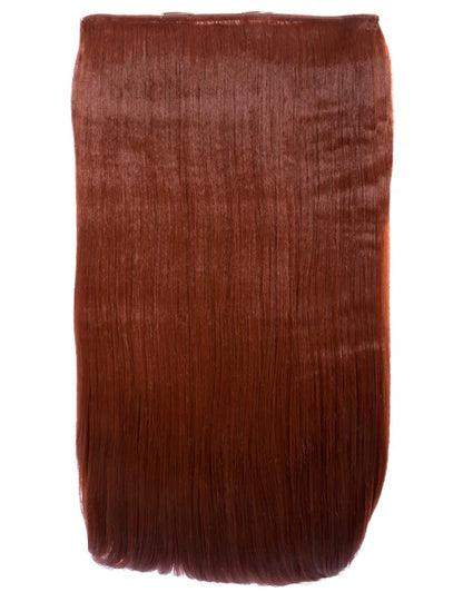24" Straight Clip In Hair Extension - Copper
