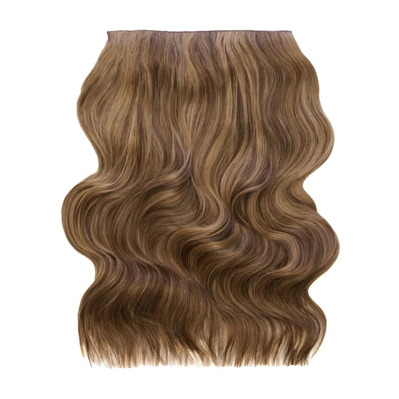 20" Wanded Wave Clip In Hair Extension - Dark Brondie