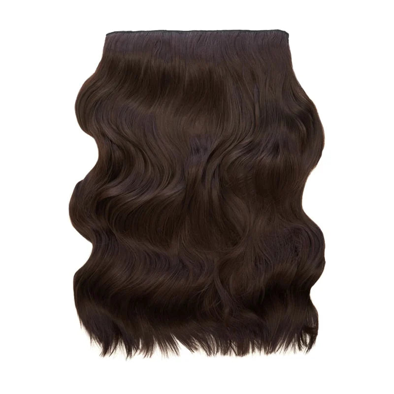 20" Wanded Wave Clip In Hair Extension - Dark Chocolate