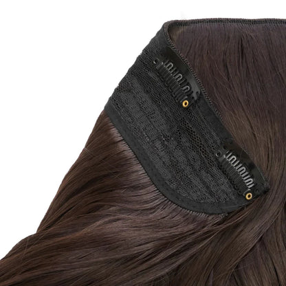 20" Wanded Wave Clip In Hair Extension - Dark Chocolate