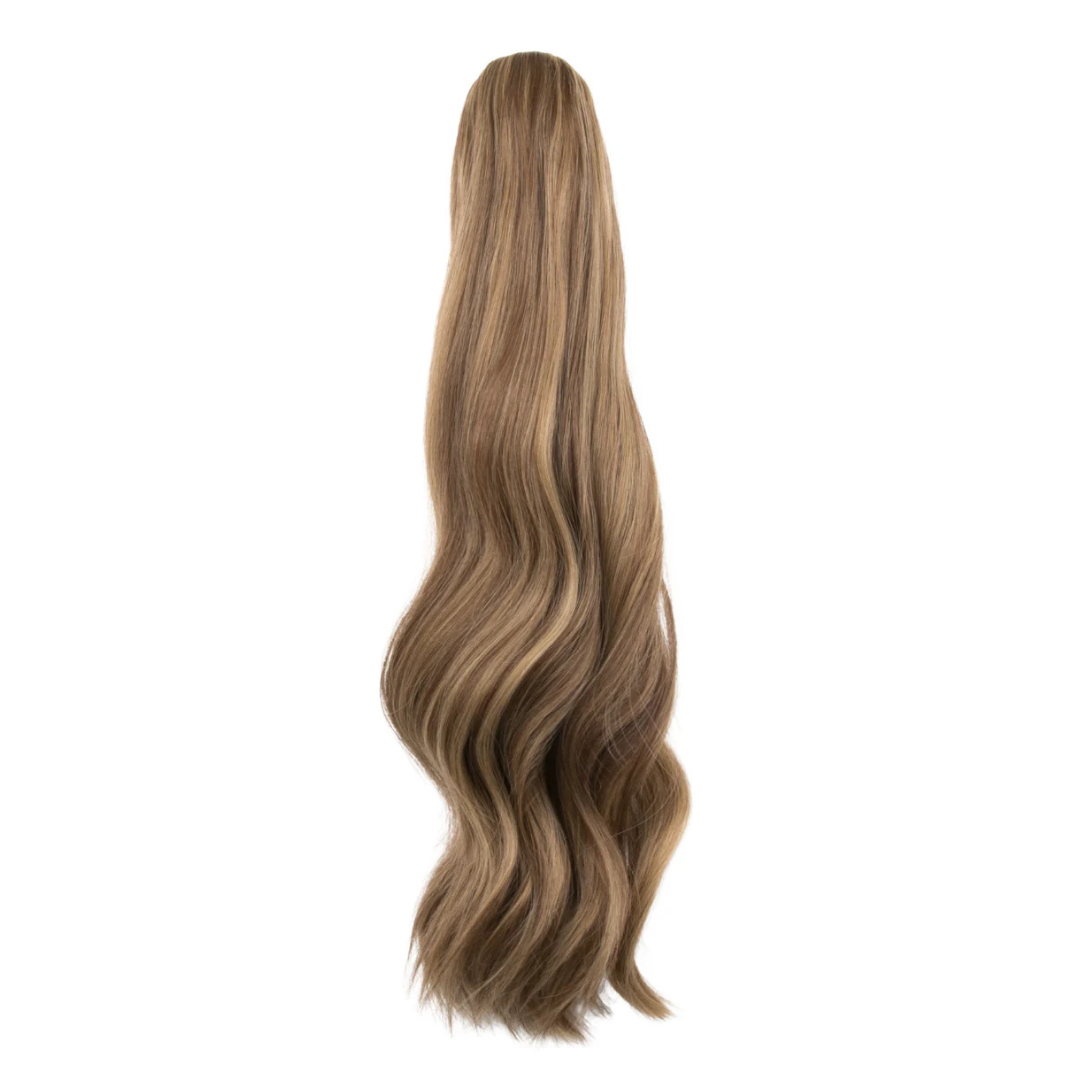 22" Claw Clip Ponytail Hair Extension - Golden Brown